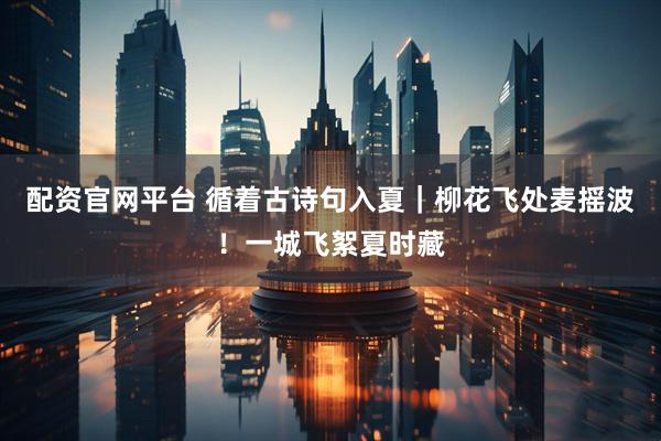 配资官网平台 循着古诗句入夏｜柳花飞处麦摇波！一城飞絮夏时藏